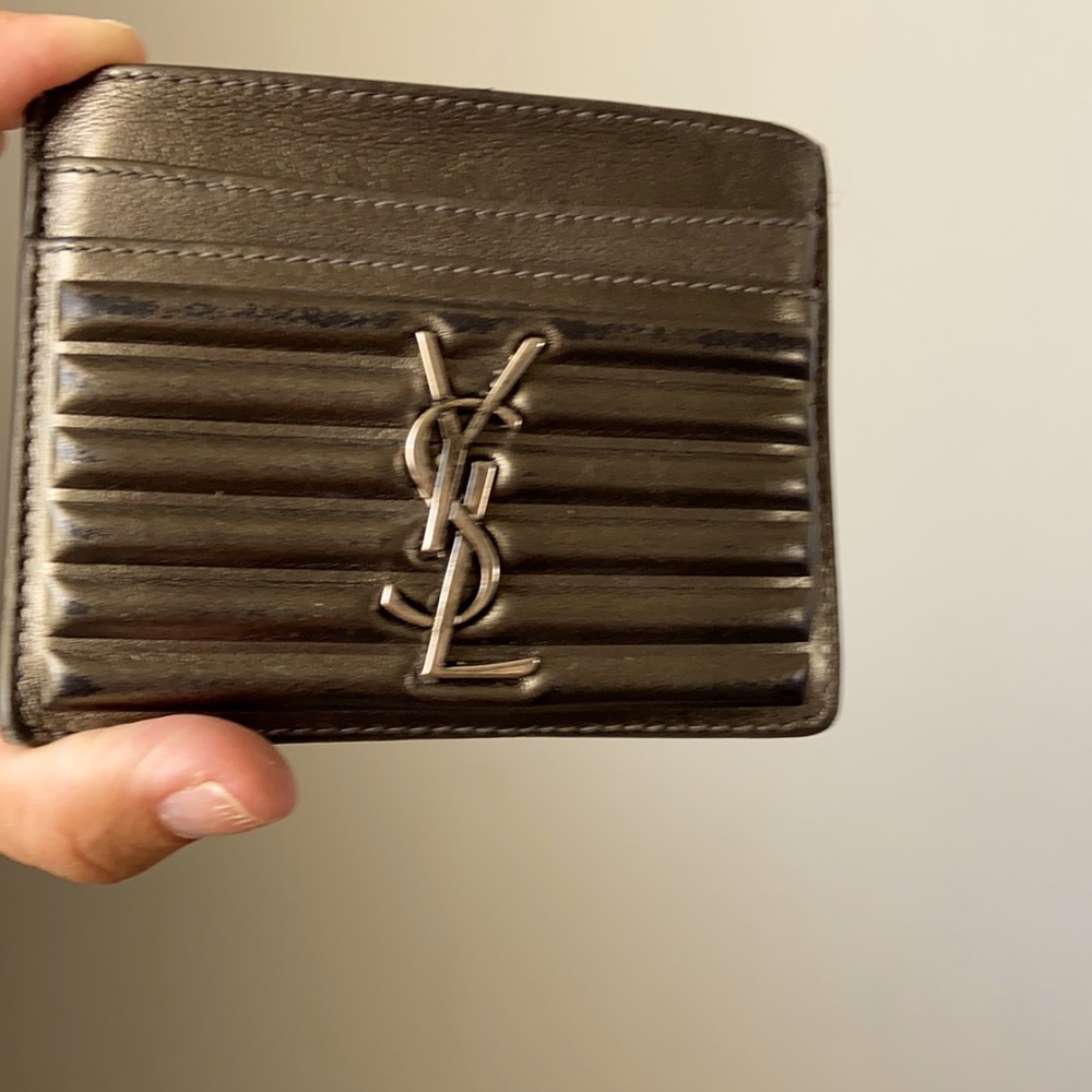 YSL card holder preloved has signs of wear